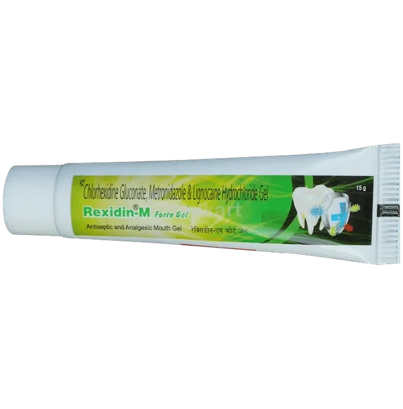 rexidin m forte gel 15 gm